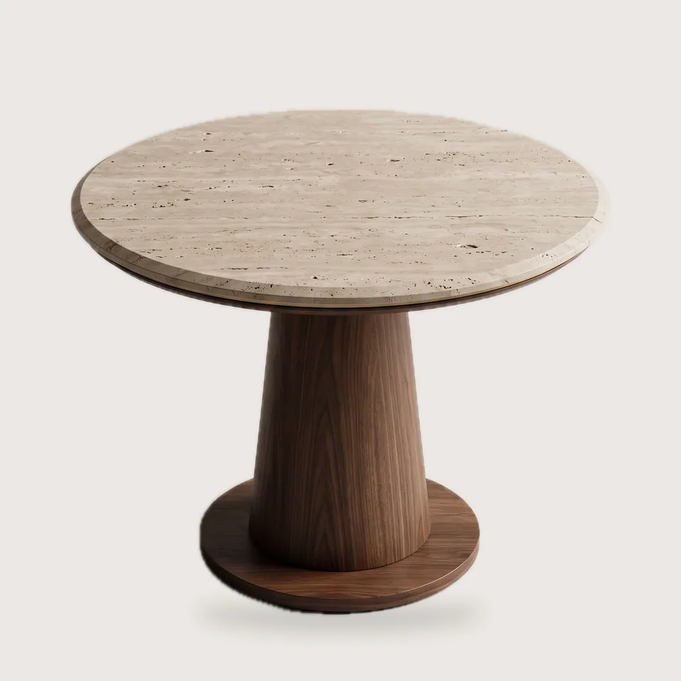 Travertine Trumpet Round