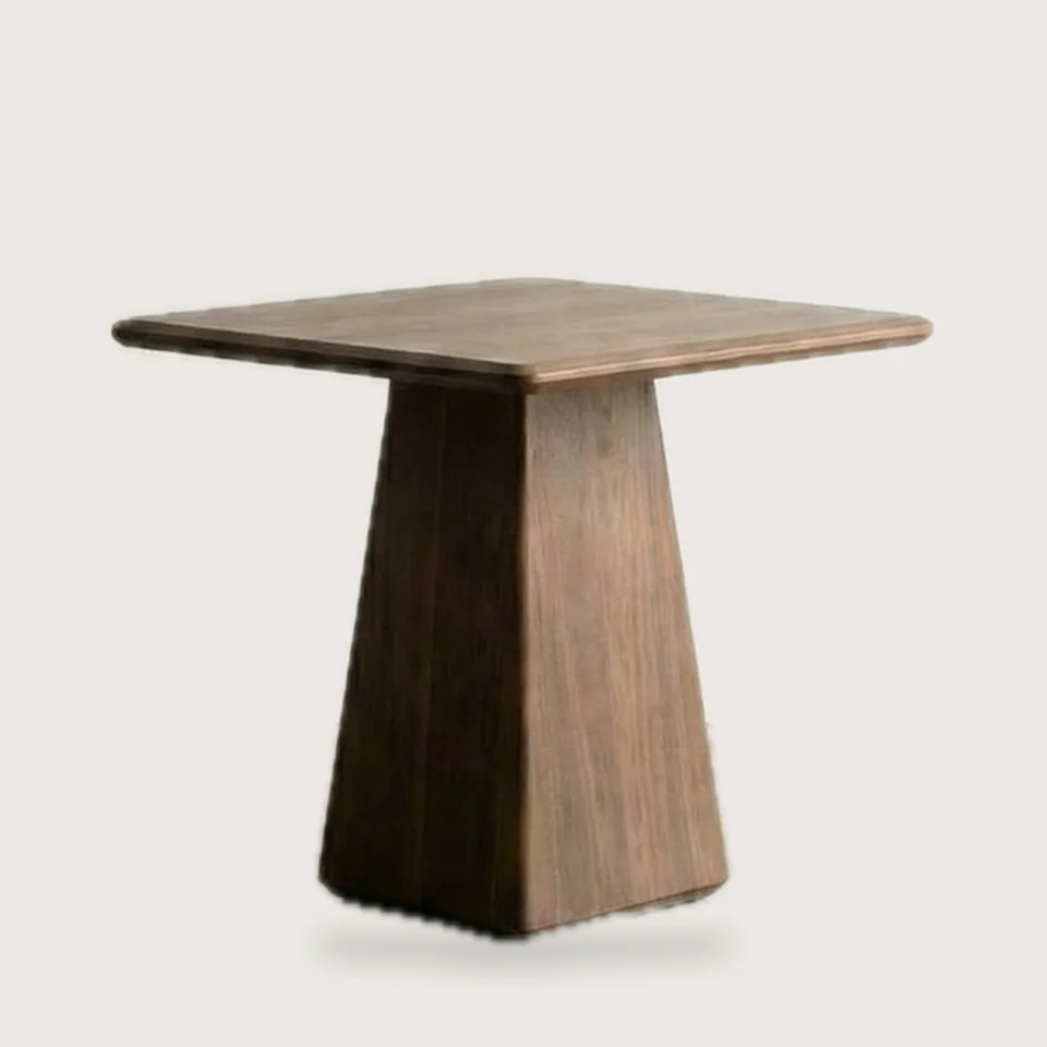 Wedge Plinth Walnut Table